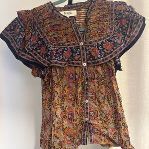 Sea Multicolor Floral Women's Top